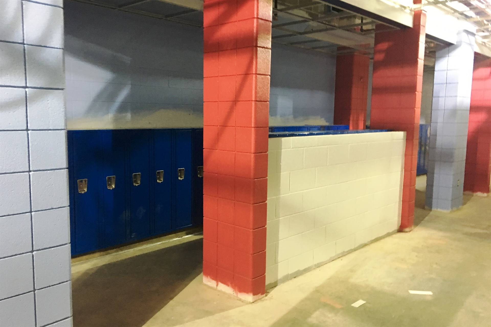 row of lockers