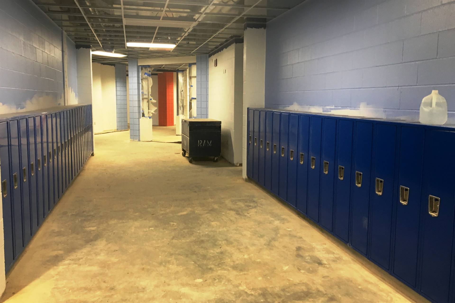 hallway with lockers