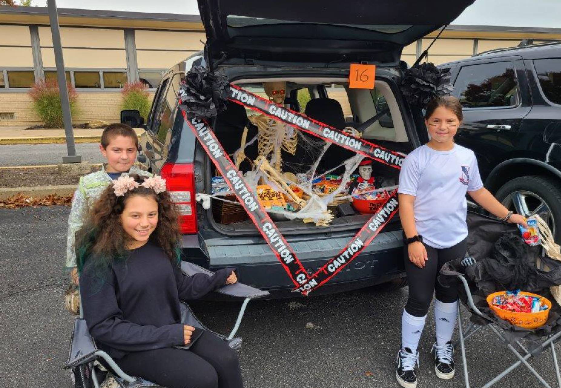 Students at Trunk or Treat