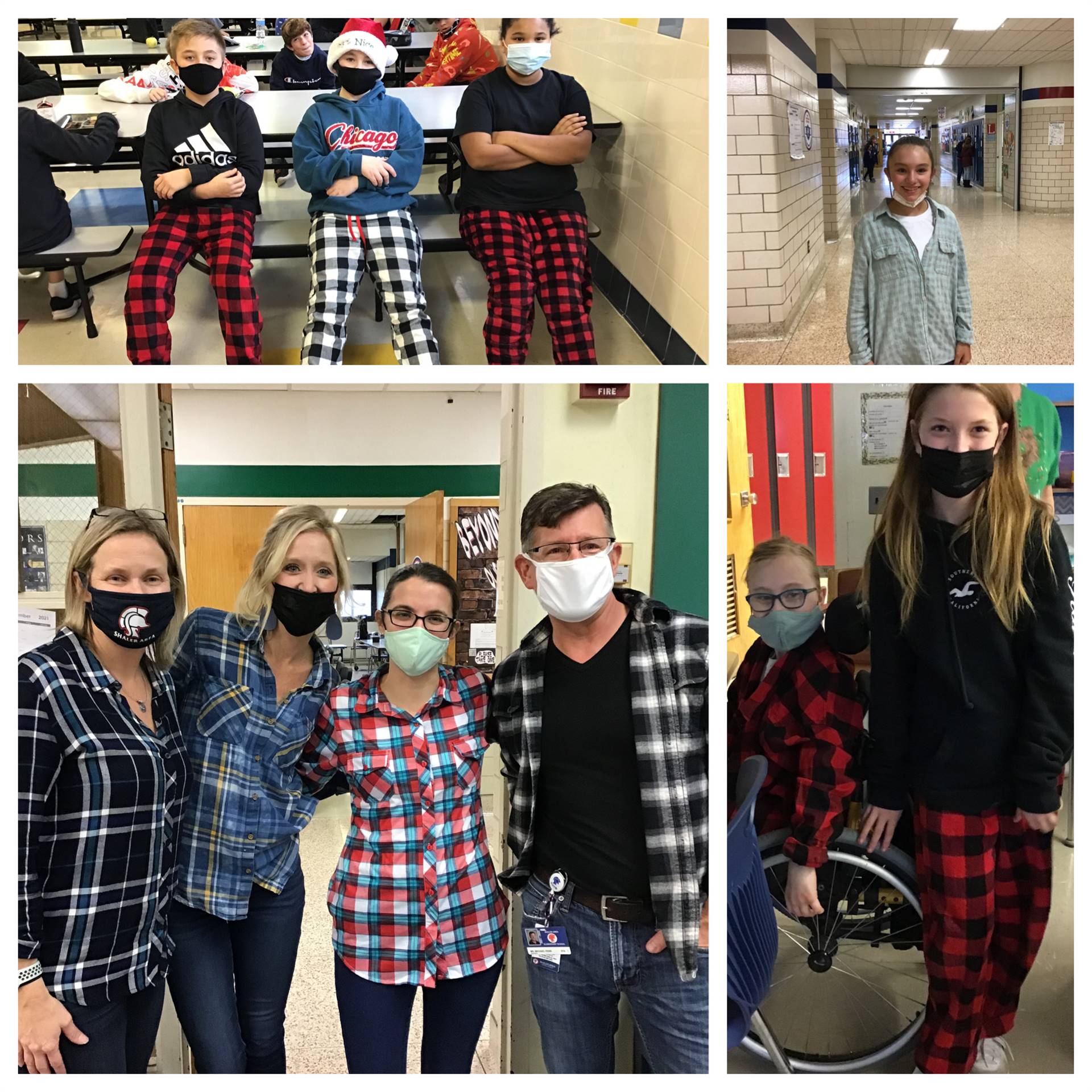 Students and Staff Wearing Flannel