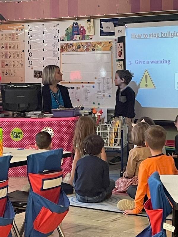 Mrs. DM teaching the importance of Not bullying