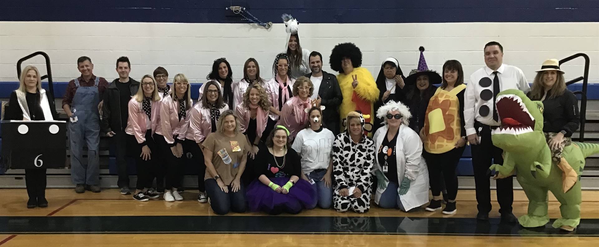 SAES staff in costumes