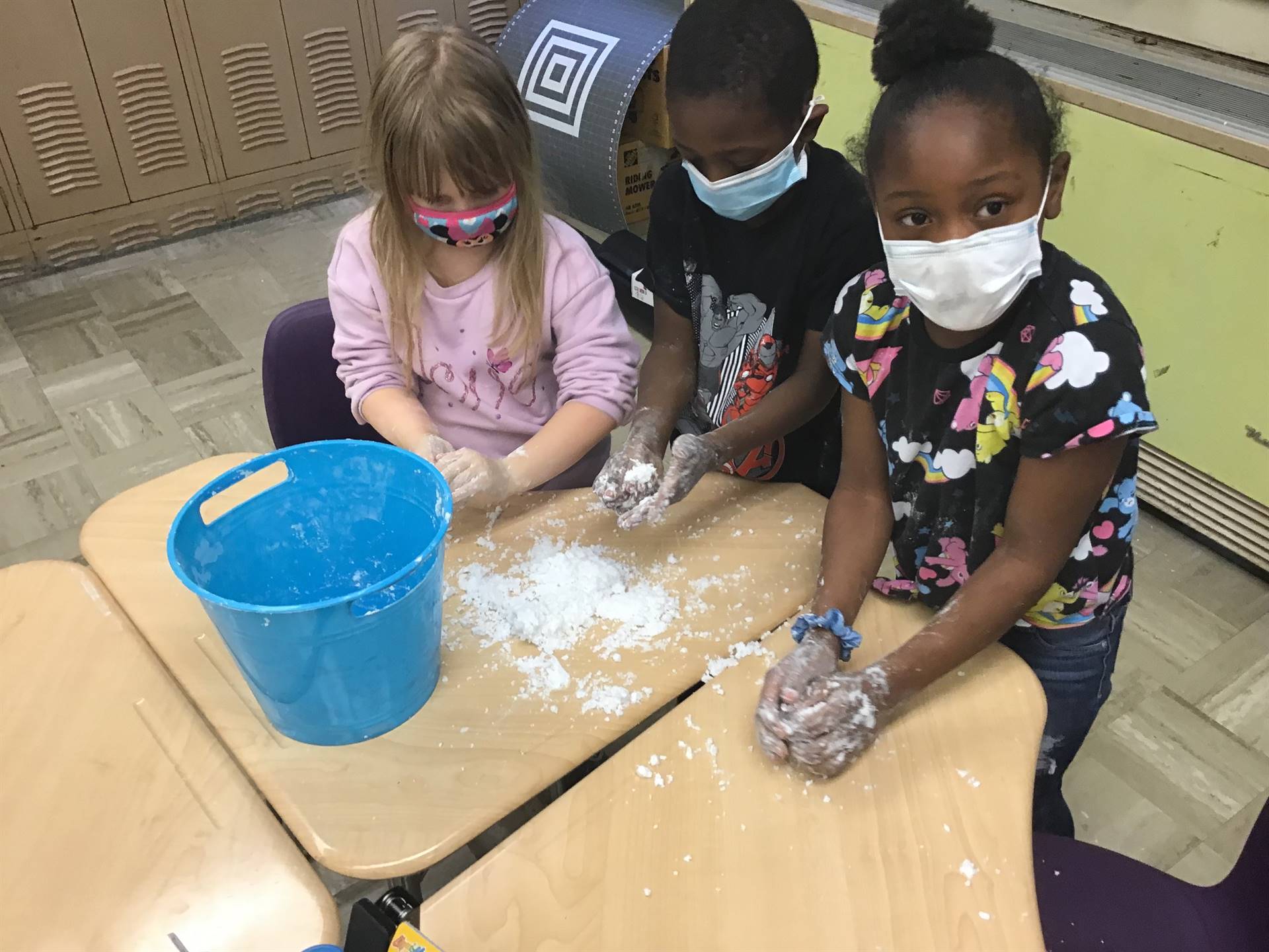 KE Creating the largest snowman in STEM with Ms. Kelm
