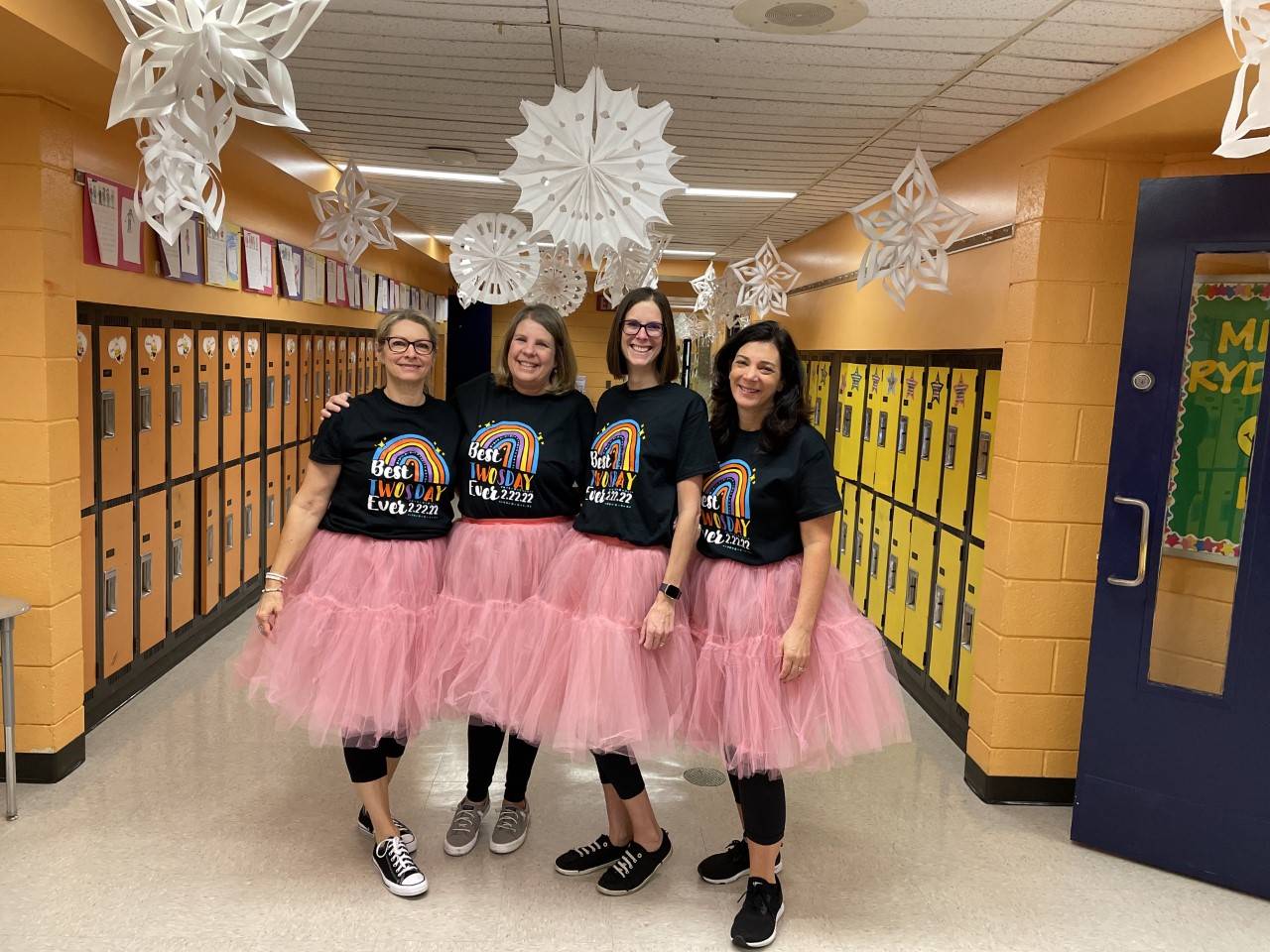 1st grade teachers dressed up for Tuesday 2-22-22
