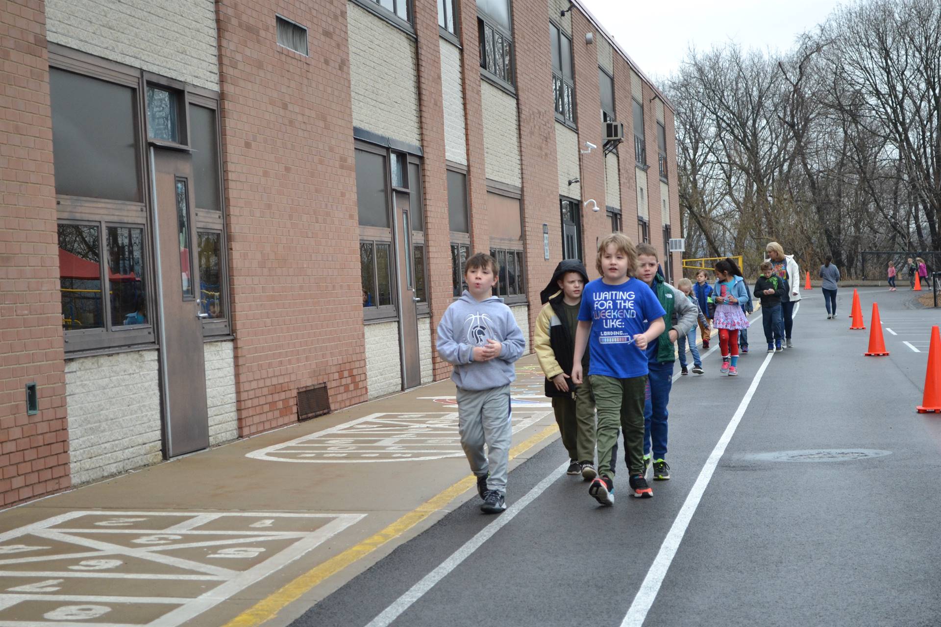 Marzolf students walk laps for the Walk for Kindness
