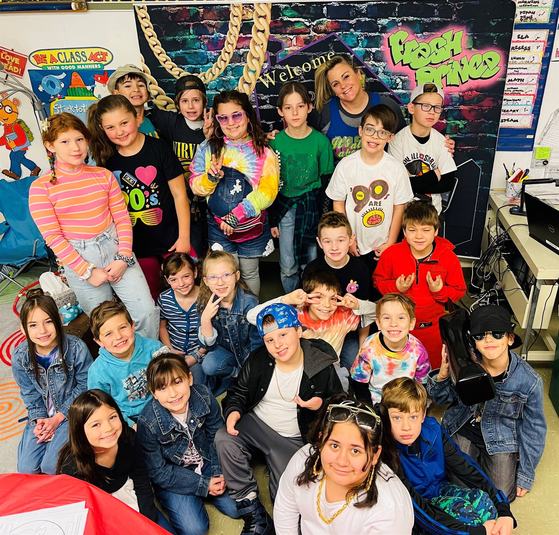 3rd Grade went "retro" for the 90th day of school