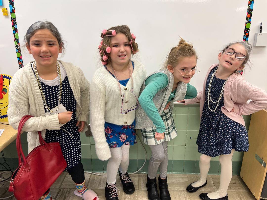 The "old kids" of 2A celebrating the 102nd day of school